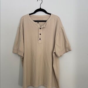 Banana Republic Men's Casual Beige Button Down Shirt